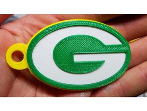 green bay packers keychain 3d printing 3d print model - Mito3D