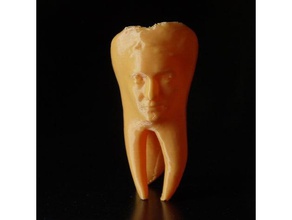 toothtrait esculturas blender 3d meshmixer retrato escultura dente 3d print model - Mito3D