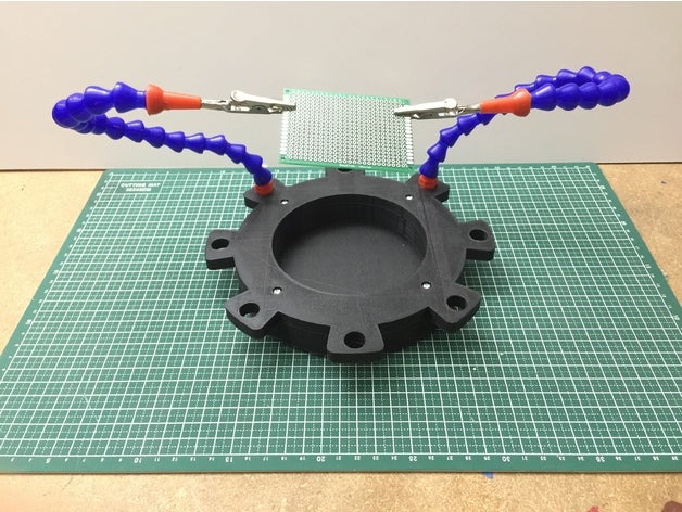 mano de ayuda la base soldadura en el asistente electrónica diy electricidad ayudando a las manos solidworks herramienta herramientas 3D print model - Mito3D