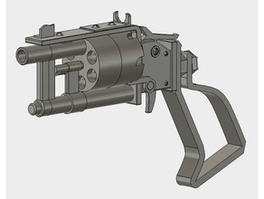 birkaç modifiye tabanca fallout 4 boru sahne revolver 3d print model - Mito3D