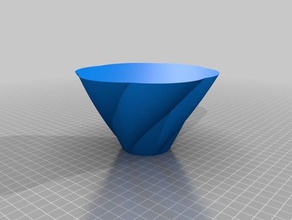 twist bowl household design vase mode 3d print model - Mito3D