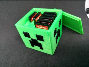 minecraft creeper nintendo oyun kartuşu micro sd kart yuvasını değiştir video oyunları kutusu kartuş durumda tutucu 16 GB sahibi geçin 3d print model - Mito3D
