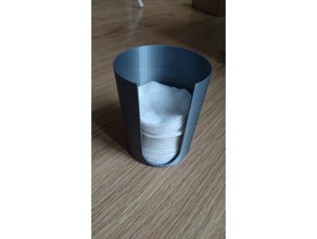 cotton pad container 60mm containers 3d print model - Mito3D