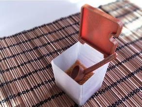 mini-tazón de azúcar en la cuchara cocina y comedor tazón 3d print model - Mito3D