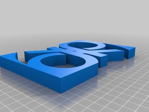 logo çift işaretler ve logolar 3d logosu dup rüzgar Su kayağı 3d print model - Mito3D