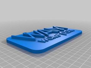 logo wam73 işaretler ve logolar 3d logosu rüzgar Su kayağı 3d print model - Mito3D