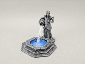 28mm fountain alewife toy & game accessories boardgame dnd dungeon dungeons dragons fantasy frostgrave gaming mordheim openforge pathfinder roleplaying rpg statue stone tabletop wargaming warhammer 3d print model - Mito3D