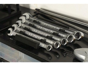 wrench rack tool holders & boxes 3d print model - Mito3D