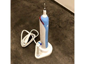 oral-b, estación de carga titular cepillo dientes cuarto baño accesorios oral-b la thoothbrush 3d print model - Mito3D