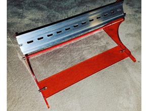 laser cut din rail stand parts desk dinrail display k40 lasercut mount 3d print model - Mito3D