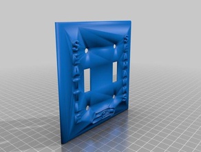 seattle seahawks double gang lightswitch cover replacement parts seattleseahawks 3d print model - Mito3D