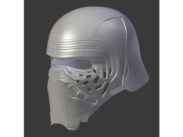 kylo ren helmet pristine props 3D print model - Mito3D