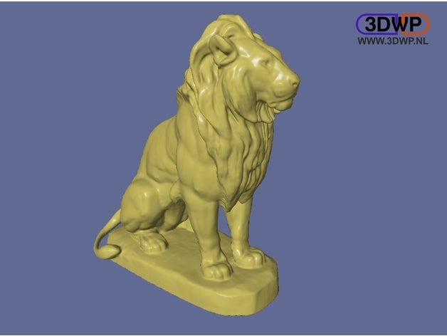 sitting lion sculpture scans & replicas 3d scan animal photogrammetry statue 3D print model - Mito3D