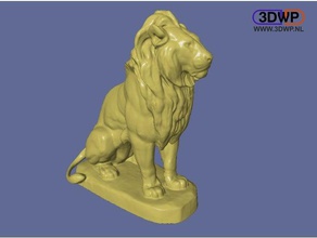 seduta scultura leone scansioni & repliche Scansione 3d animale la fotogrammetria scansione statua 3d print model - Mito3D