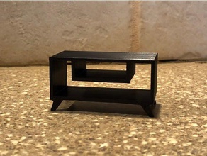 miniature record stand model furniture dollhouse doll house furnature scale toy tv 3d print model - Mito3D