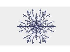 snowflake wizard art blockscad blockscadsnowflake christmas wand 3d print model - Mito3D