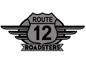 la route 12, roadsters signe de l'automobile 3d badge auto connexion automatique automobile insigne voiture roadster les 12 vintage 3d print model - Mito3D