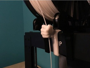 hand filament guide wanhao duplicator i3 3d printer accessories human maker select plus v2 3d print model - Mito3D