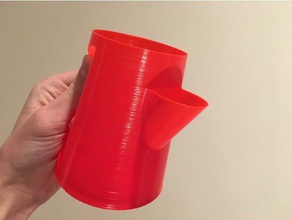 vaso de modo jarro água cozinha e sala jantar aidan leitch espiral impressão bule chá à prova d'água xyzaidan 3d print model - Mito3D