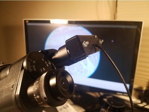 logitech webcam c615 Fall Mikroskop-Okular montieren Kamera 3d print model - Mito3D