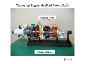 turboprop engine modified parts no2 engineering jet 3d print model - Mito3D