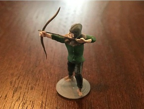 medieval archer em miniatura jogos o arqueiro tiro com arco soldado 3d print model - Mito3D