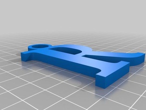 büyük harf r Anahtarlık 3d print model - Mito3D