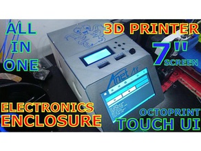 3d printer electronics enclosure - touch screen mainboard mosfet psu raspberry fan printing anet a6 upgrade a8 mods parts cooling enclsure lcd case cover octopi octoprint camera power supply mount unit switch prusai3 prusa i3 rasberry pi3 pi housing touchscreen ui 3d print model - Mito3D