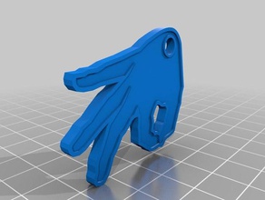 finger circle key chain keychains 3d print model - Mito3D