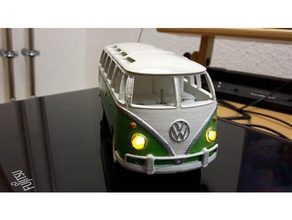 volkswagen bus des années 1970, la lumière de l'automobile 3d print model - Mito3D