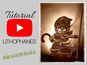 litofania dragon ball con öğretici sanat 3dlito bola ejderha z lithophane rahatlama rahatlatmak son goku 3d print model - Mito3D