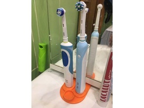 braun toothbrush toothpaste holder bathroom oral 3d print model - Mito3D