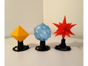 bit math art dodecahedron icosahedron movie retro tron 3d print model - Mito3D
