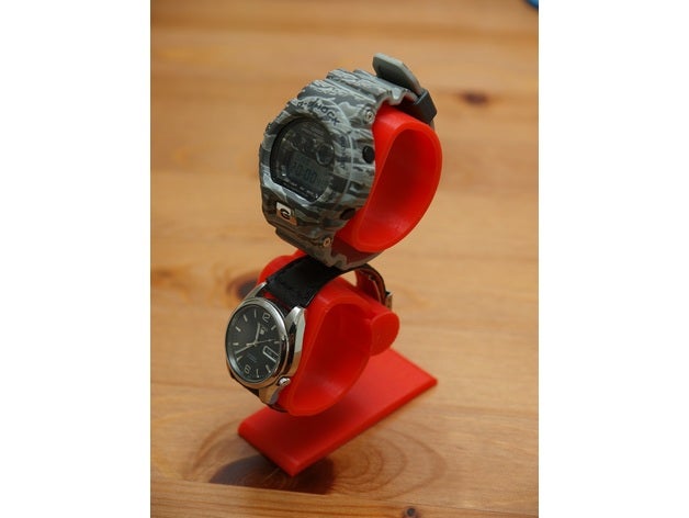 Doppel-Uhr stehen - Organisation zeigt g-shock Uhr 3D print model - Mito3D