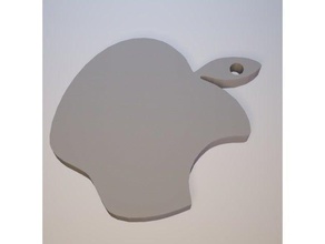 apple logo - keys chain 3d print model - Mito3D