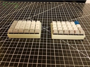 deeper let's split keyboard plate & case computer 3d print model - Mito3D
