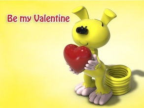 my valentine marsupilami models baby heart valentines day gifts 3d print model - Mito3D