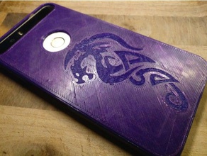 nexus 6p celtic dragon case mobile phone nexus6p smartphone 3d print model - Mito3D