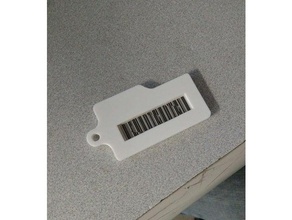 world gym conto di codici a barre portachiavi del titolare keychain chiave tag 3d print model - Mito3D