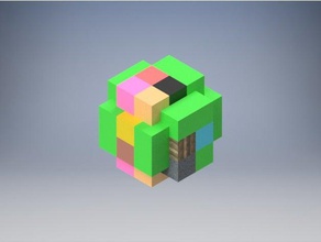 18 la pieza de rebaba puzzle basado en van der poels del diseño puzzles Puzzle 3d burr rompecabezas 3d print model - Mito3D