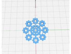 Schneeflocke 4 würfeln Mathe-Kunst blockscad blockscadsnowflake 3d print model - Mito3D