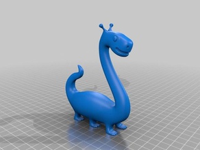 nessie - lindo monstruo de loch ness criaturas del lago 3d print model - Mito3D