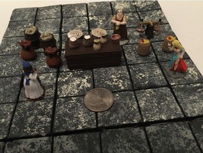 medieval market accessories miniatures toys & games dnd prop dungeons dragons gaming miniature 28mm pathfinder roleplaying rpg 3d print model - Mito3D