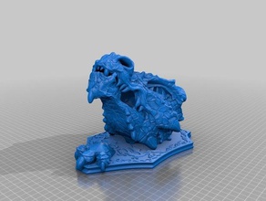 dragon door knocker - easier print props 3d print model - Mito3D