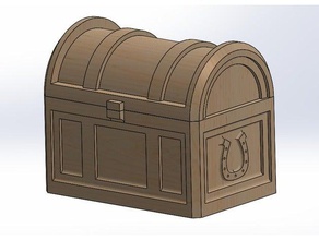horseshoe chest model furniture container containers country doll hinge horse miniature treasure 3d print model - Mito3D