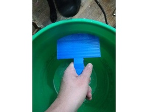 bucket scraper hand tools 5 gallon round scoop tool 3d print model - Mito3D