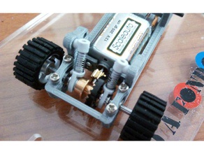 chasis x1 panda scx raid motor mabuchi corto juguetes mecánicos de scalextric coche ranura 3d print model - Mito3D