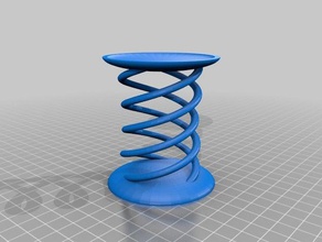 spiral lysestage decor 3d print model - Mito3D