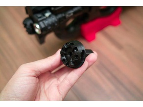 cookie cutter type muzzle break airsoft p90 sport & outdoors accesories 3d print model - Mito3D