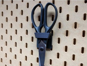 scissors holder ikea skadis tool holders & boxes pegboard workbench 3d print model - Mito3D